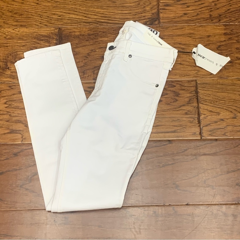 Rag & bone skinny white‎ denim jeans